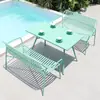 Mesa e cadeira de exterior celebridade da internet loja de chá com leite cafeteria combinação de mesa e cadeira de exterior móveis de lazer exterior exterior cadeira totalmente em alumínio
