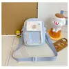 Linda Bolsa Ita Transparente Estilo Japonés tipo Uniforme, Bolso de Hombro Fresco y Dulce de Verano Estilo Femenino, Bolsa Ita Cruzada de Capacidad Pequeña
