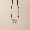 Accesorios, Joyería, Cuentas Tejidas, Nueva Cadena para Suéter Estilo Chino, Collar de Cerámica para Mujer, Lujo Ligero, Nicho, Sensación de Alta Gama, No se Desvanece