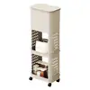 Cubo de basura de cocina para el hogar de gran capacidad, móvil, de doble capa, con estante de almacenamiento, estante de almacenamiento múltiple para cocina