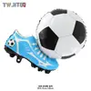 Expositores de pie extra grandes para fútbol, baloncesto y trofeos, Zapatos de fútbol, Globos de papel de aluminio, Decoraciones de escena de la Copa del Mundo