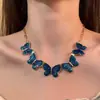 Colar de Corrente para Clavícula Feminino de Verão Novo Super Fada com Borboleta e Franjas de Miçangas, Design de Nicho, Artesanato Pesado, Estilo Doce e Cool