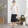 Camiseta Nueva de Seda de Verano para Mujer Chaleco sin Mangas de Seda de Morera Top Pullover de Cuello V Color Sólido Holgado y Elegante Ropa de Trabajo