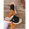 Zapatillas cruzadas europeas y americanas tipo slip-on de suela gruesa 2026 estilo casual comercio exterior zapatillas de cuña venta al por mayor talla grande