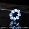 Cuentas Redondas de Cristal Natural Serie Anillo Corredizo Ágata Perla Hecho a Mano Accesorios para Joyería DIY Pulsera Accesorios de Borla de Mano