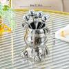 Traje de Tenedor de Fruta Oso Cuddy Tecnología de Galvanoplastia Latas de Almacenamiento de Lujo Ligero Palillos Decorativos de Mesa de Café de Alto Valor