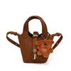 Ventas Directas de Fábrica Bolso de Hombro para Niñas con Textura de Moda Bolso de Mano Tipo Cesta de Verduras Casual Bolso Cruzado con Diseño Personalizado de Estampado de Leopardo