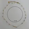 Corrente de Clavícula com Pérola Única da Moda Estilo Europeu e Americano, Design Criativo e Simples, Corrente Elegante de Cristal Multifacetada, Colar em Camadas