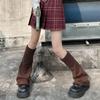 [Edición de alta calidad] Calcetines anchos de pierna Y2K de subcultura de otoño e invierno, cálidos calcetines de punto de pantorrilla de color sólido apilados
