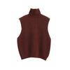 No hay devoluciones ni cambios, Chaleco de Punto sin Mangas de Cuello Alto Estilo Coreano para Mujer, Nuevo Suéter Versátil Holgado de Invierno 5632