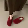 Pantuflas peludas de otoño e invierno, estilo nuevo, forradas de felpa, a la moda, zapatos de algodón 2026, pantuflas de algodón, para exteriores, zapatos de mujer, sin cordones, pantuflas de interior