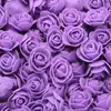 Flor de rosa de espuma de PE de simulación de 3.5 cm, corona de flores decorativa para mano, flor artificial, cabeza de flor pequeña de espuma, fabricantes