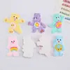 Pegamento Blando de PVC Oso Arcoíris Accesorios para Joyería DIY Funda para Teléfono Móvil Zapatos con Agujeros Material de Decoración para Taza de Agua Parche para Refrigerador