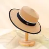 Sombrero de Playa para Viajes de Verano Sombrero para Mujer Protección Solar Sombrero para el Sol Copa Plana Británico Pequeño Fresco Sombrero M