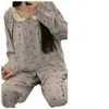 Atacado 2026 Novo Modelo Pijama de Maternidade com Bojo, Roupa Pós-Parto de Algodão Seda Gelada, Roupa de Dormir para Amamentação para Mulheres, Peça Única Dropshipping