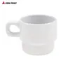 Taza de cerámica apilable, taza de café creativa de nicho, taza de agua moderna con recubrimiento, taza impresa personalizable