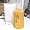 Molde de Silicona para Vela Columna de Alivio de Iglesia Aguja Cónica Casa Adorno de Vela Decoración