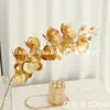 Eucalipto Dourado Folha de Ginkgo Flor de Plástico Fruta Vermelha Ano Novo DIY Flor Artificial Balde de Abraço Material Suprimentos Festivos
