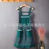 Delantal para Mujer Estilo Western de Algodón y Lino Overol Delantal Estilo Coreano Moda de Trabajo para Adultos Ropa de Trabajo Delantal de Cocina Anti-Manchas de Aceite
