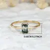 Anillo de moda súper vendido diseño rectangular retro ágata acuática para mujer lujo ligero temperamento de alta gama anillo versátil