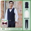 Estilo ocidental Verão Melhor Homem Roupas Irmãos Grupo Roupas Terno Vestido Colete Branco Camisa Noivo Terno Tamanho Grande Cinta