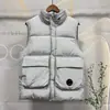 Comercio exterior transfronterizo Chaleco cálido casual con cuello alto y placa con logo de la empresa a prueba de frío talla europea ins