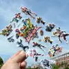 Adesivos de Flor de Cerejeira 3D Embaixados Transfronteiriços Estilo Japonês Estilo Ins Fofo Adesivos Infantis Pequena Menina Adesivos de Cristal Personalizado