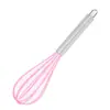 Alça de aço inoxidável batedor de ovos de silicone dispensador manual de creme queijo creme liquidificador de ovos atacado de fábrica
