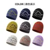 2026 Gorro Fino Jacquard Americano para Mujer Otoño Invierno Cálido Gorro de Punto para Hombre Gorro de Lana para Exteriores Gorro con Letra Inglesa