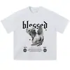 Nueva marca de moda desgastada lavada personalizada holgada casual high street Y2K de manga corta camiseta para pareja directo del fabricante