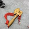 Fábrica de machados de madeira de pêssego atacado palavra Fu dupla face artesanato de barraca de ponto turístico ornamentos de brincar pingente para sala de estar de casa