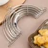 Estante para freír de acero inoxidable 304 estante para cocinar al vapor semicircular Freidora cocina multi-especificación estante para escurrir aceite estante con filtro de aceite