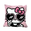 Almohada Hello Kitty Hallokitty Cojín Lindo de Dibujos Animados Corazón de Niña Cojín para Sala de Estar Sofá Oficina Almohada para Descanso de Almuerzo