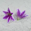12cm Flor de Lirio Simulada Pasador Accesorios para el Cabello Arreglo de Boda Flor Decorativa de Seda Semi-Terminada Cabeza de Flor Venta al por Mayor de Fábrica