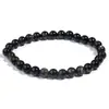 Pulseira de Obsidiana Natural Amazon Transfronteiriça Atacado Masculina Simples e Elegante Pulseira Presente Feita à Mão