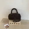 Bolsa de Mão de Alto Valor Transfronteiriça Estilo Coreano Verão 2026 Nova Bolsa Quadrada Pequena Simples Bolsa Transversal de Ombro Fashion Bowling