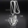 Collar Transfronterizo Europeo y Americano Personalizado Hueco Cabeza de Lobo Animal Acero Inoxidable Collar para Mujer Hombre Plata Estético Colgante Joyería