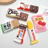 Casa de Bonecas Grande Brinquedo de Comida Realista Acessórios de Biscoito de Chocolate Resina Artesanal DIY Decorações de Presilha de Cabelo Brinquedos da Moda