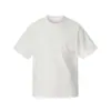 Camiseta Manga Curta Algodão Puro Peso Pesado Neoism Branca Solta Simples Tendência Cor Sólida Camisa Base T-Shirt para Homens e Mulheres T26106