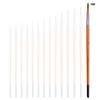 Pinceles Redondos de Cerdas de Nylon Naranja con Buena Absorción de Agua, Fáciles de Agrupar, Tubo de Cobre Negro, Set de Pinceles para Gouache, Acrílico, Acuarela para Graffiti