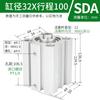 Cilindro Delgado Estándar Sda Sda50/63/80/100 Magnético Ajustable Aleación de Aluminio Componente Neumático de Doble Efecto