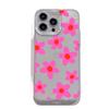 Color Girly Bloqueo de Color Flor Rosa Manzana 15 Pro Max Simple Alta Apariencia Brillo Transparente Funda para Teléfono iPhone 16Pm