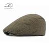 Boina delgada transpirable de lino de imitación para primavera y verano, para hombres y mujeres, artística retro, gorra con visera, clásica, simple, casual, sombrero adelantado