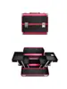 Caja de Maquillaje Portátil de Aleación de Aluminio de Gran Capacidad, Caja para Tatuaje, Arte de Uñas, Extensión de Pestañas y Herramientas de Belleza, Caja de Maquillaje Portátil Multifuncional