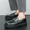Zapatos de Hombre Transfronterizos Estilo Nuevo Brogue Casual de Negocios Zapatos de Cuero para Hombre Cómodos y Transpirables Zapatos Slip-On con Borlas para Aumentar la Altura