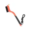 Cepillo de Limpieza para Golf, Doble Cara con Cerdas de Acero y Nylon, Cepillo de Doble Propósito con Hebilla para Colgar, Accesorio Portátil para Golf