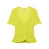 Amazon Ropa de Mujer al por Mayor 2025 Verano Nuevo Estilo Refrescante y Transpirable Diseño Jacquard de Raya en Axila Suéter Cardigan Top
