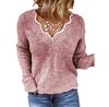 [Personalización Tejida] Nuevo Suéter Elegante de Punto con Cuello en V para Mujer, Top Tejido Femenino de Color Puro