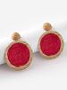 Nueva Llegada Enredadera de Césped Artificial Hecha a Mano Aretes Trenzados Aretes de Estilo Bohemio para Vacaciones Aretes Geométricos Distintivos para Mujer