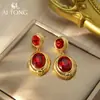 Joias Ai Tong: Brincos Ovais de Luxo Leve Vintage de Nicho, Brincos Requintados de Alto Padrão Estilo Hong Kong, Brincos Elegantes Lindos e Diversos